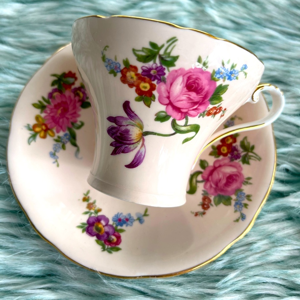 Vintage Ainsley Tea Cup and Saucer.